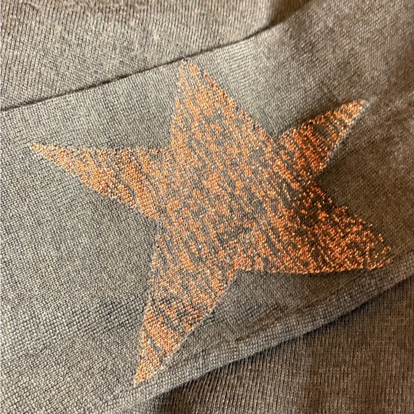 Zadig & Voltaire Roller Khaki Wool Dress with Glitter Star Elbow Patches Small - Picture 9 of 11